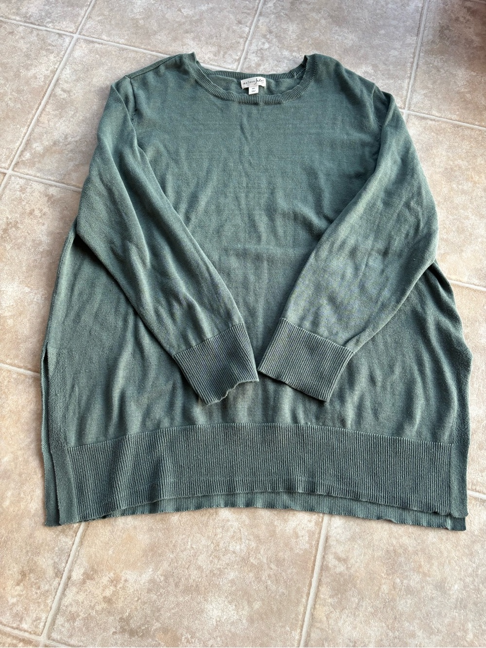 Maison Jules Forest Green Crewneck Sweater